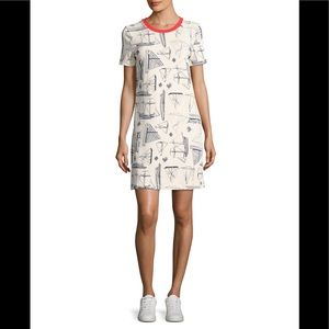 Tory Burch short sleeve sailboat t-shirt dress